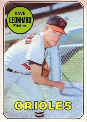 1969 Topps Baseball Cards      228     Dave Leonhard